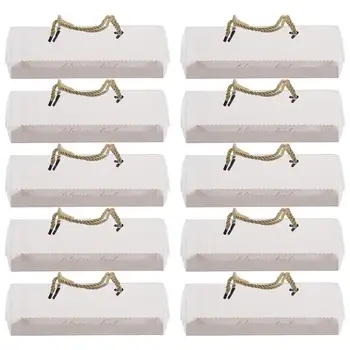 

10 Pcs Oblong Cake Boxes Lovely Dirt-resistant Baking Food Boxes Transparent