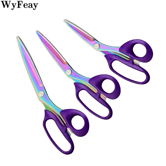 Purple Tailor Scissors for Fabric Cutter Needlework Embroidery Stainless  Steel Scissors Sewing Tools DIY Handicraft Dressmaking - AliExpress