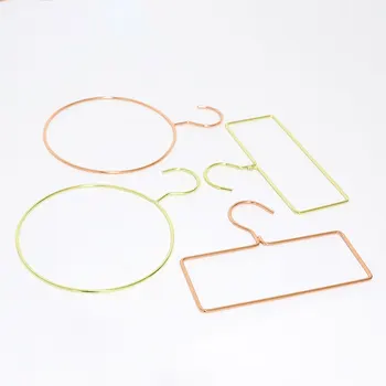 

Nordic Style Round Rectangle Metal Hanger Towel Hanger Rose Gold Bath Towel for Bathroom Clothes Closet Storage Rack