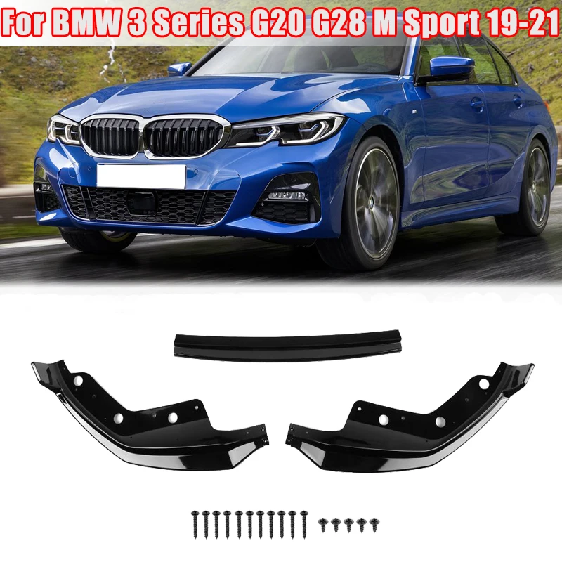 

Car Front Bumper Lip Splitter Spoiler Diffuser for BMW 3 Series G20 G28 2019-2021 M Sport only Car Styling Modification Body Kit