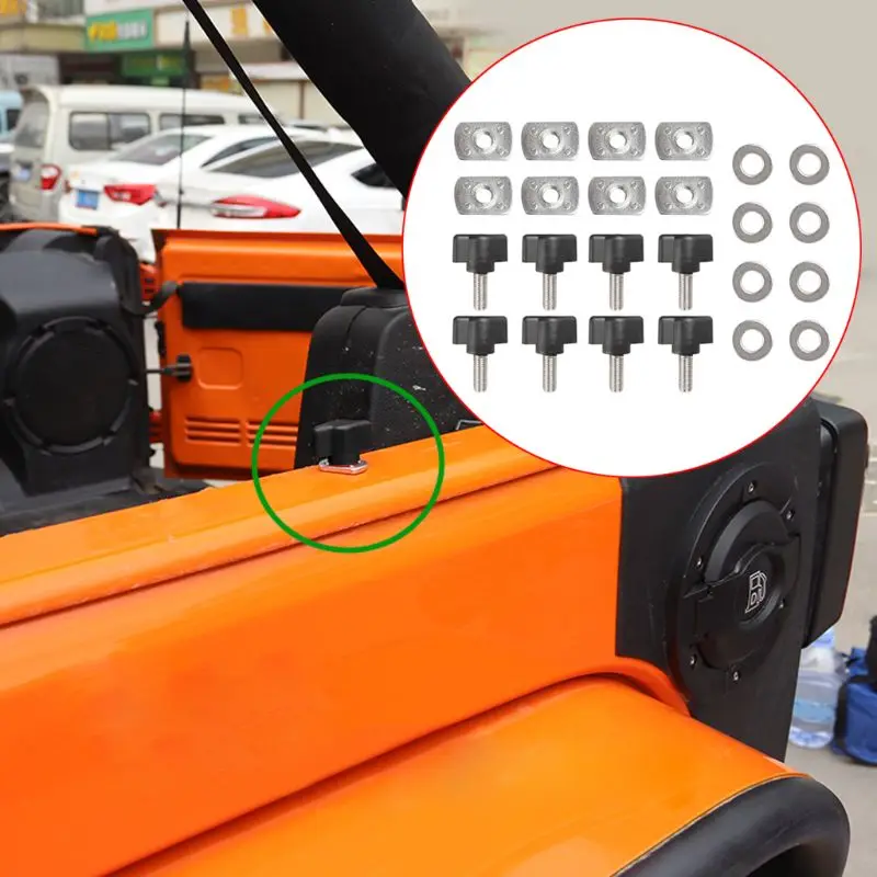 8 шт. Hardtop быстросъемные Болты Винты для большого пальца D Кольцо Привязать анкеры для Jeep 19QD