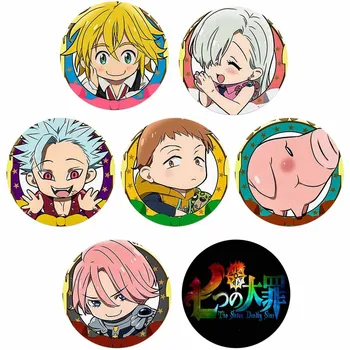 

Anime The Seven Deadly Sins Cosplay Badges Brooch Pins Icon Collection Breastpin For Backpacks