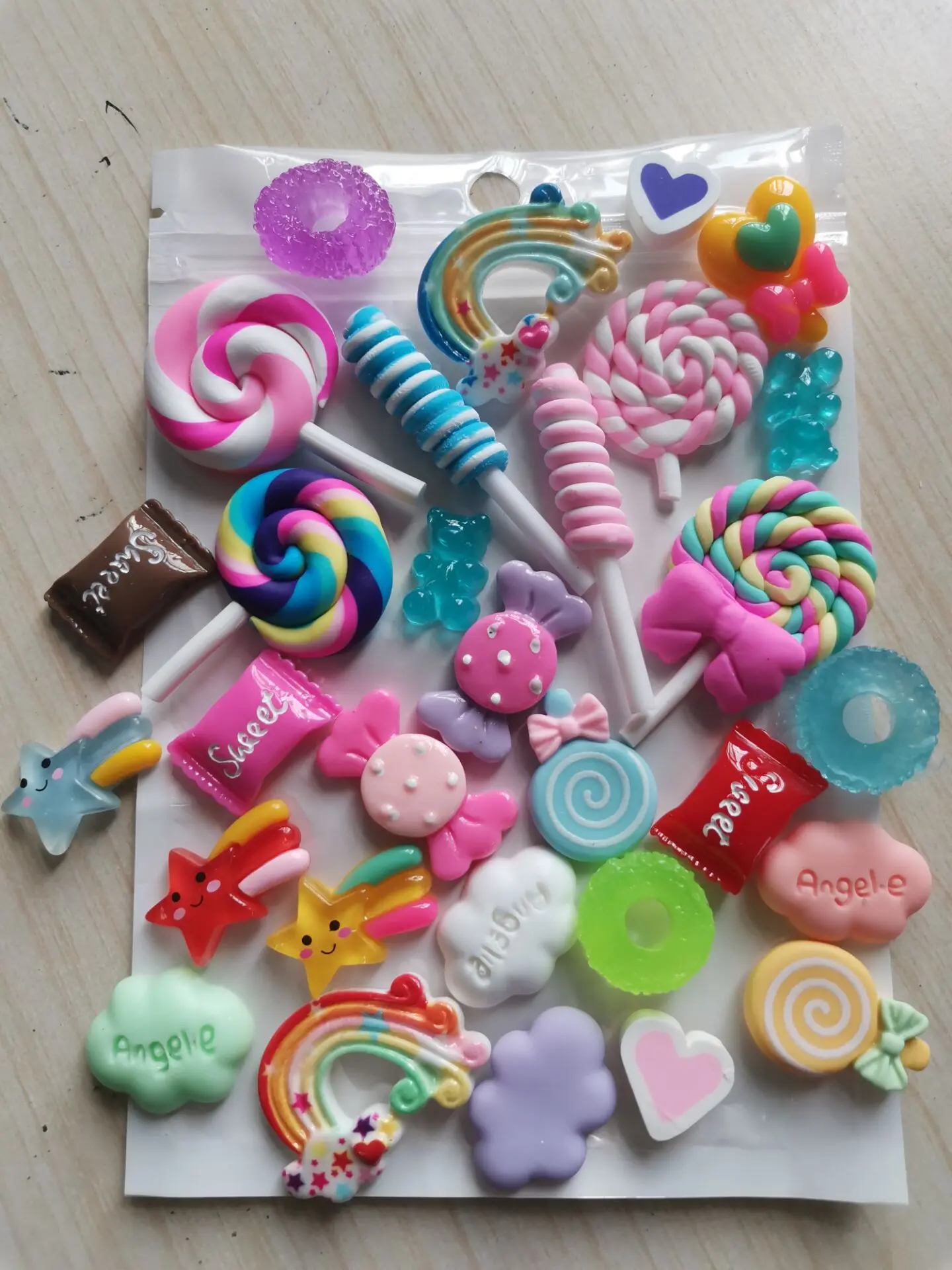 20/30/50pcs/bag Mix-Candy Nail Charms Colorful Rainbow Rninestones jewelry Cute Girl Tips Art Manicure/Phone/Cup DIY Decorate