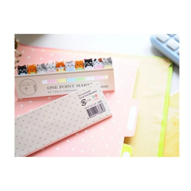 Office Decoration Cat Style Sticker Bookmark Paper Memo Marker Flags Sticky Notes