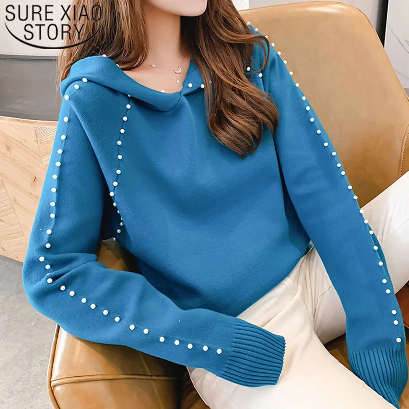 Autumn New Fashion Elegant Knitted Women Sweater Casual Women Blouses Women Tops O-neck Long Sleeve Women Clothing 5459 50