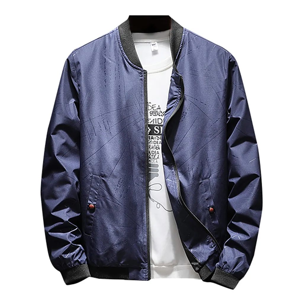 Chaquetas hombre, мужская осенне-зимняя модная однотонная верхняя одежда на молнии, повседневные топы, пальто, зимняя мужская куртка