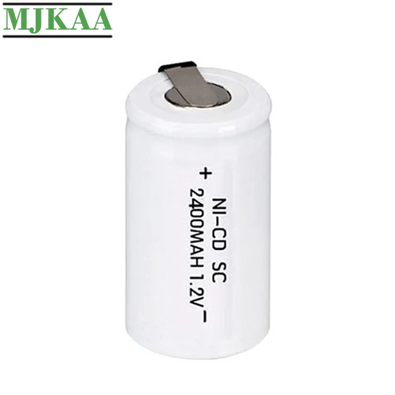 10/12/20 шт Высокое качество SC 1 2 V 2400mAh аккумуляторная батарея Sub C батареи для