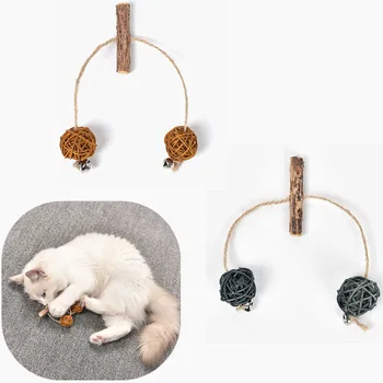 

Cat toy teething stick Chew teeth Bell ball Funny cat stick Hair removal Cat supplies pet supplies catnip