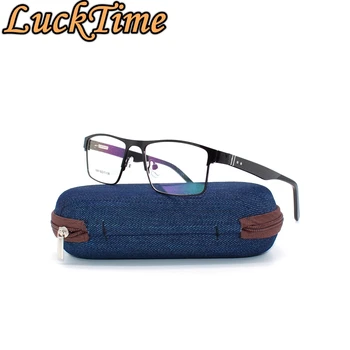 

LuckTime Fashion Alloy Men's Glasses Frame Retro Men's Myopia Glasses Eye Frame Lucky Time Optical Prescription Frame 130mm#1669