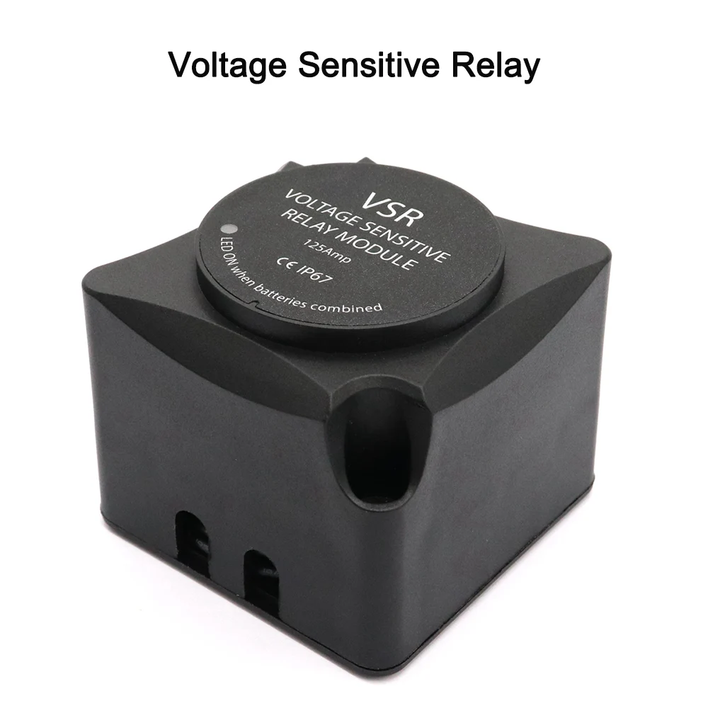 

Voltage Sensitive Relay Automatic Charging Relay 125A Dual Battery Isolator VSR Auto Accessories Car Styling Replacement Part