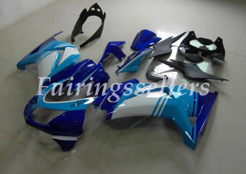 Литье под давлением мотоцикл ABS Обтекатели комплект подходит для kawasaki Ninja 250R EX250 2008 2009 2010 2011 2012 светло-синий - Цвет: Light Dark Blue