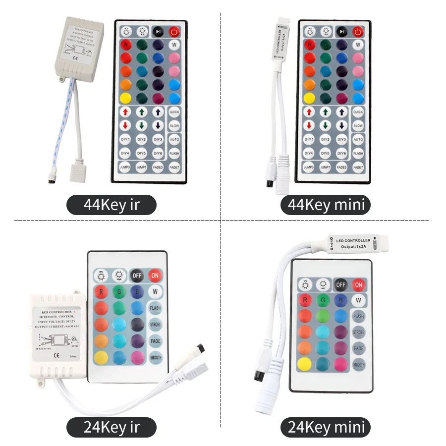 

DC 12V Rgb Controller Remote 24Key 44Key Mini IR Box Rgb led controller Remote 24key 44key Led RGB Controller Remote Magic Home