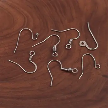 

50pcs/lot 316 Stainless Steel Earring Hooks Findings Earrings Clasps Hooks Fittings DIY Jewelry Making Accessories for Women