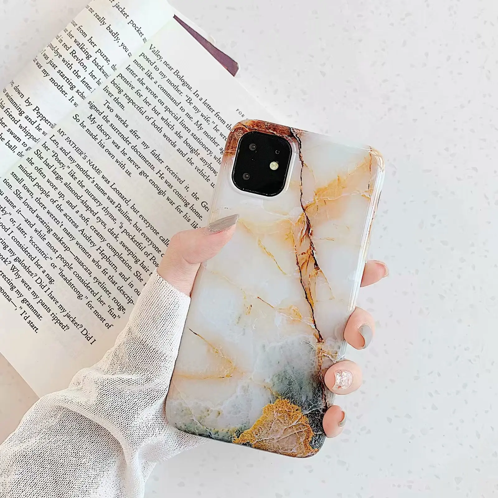 Чехол для Apple iphone 11, мягкий ТПУ, высокое качество, IMD, мраморный защитный чехол bac для iphone 11 Pro Max iphone 11 11pro shell
