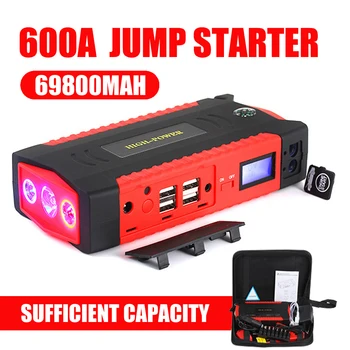 

Super Power Car Jump Starter Power Bank 600A Portable Car Battery Booster Charger 12V Starting Device Petrol Diesel Car Starter