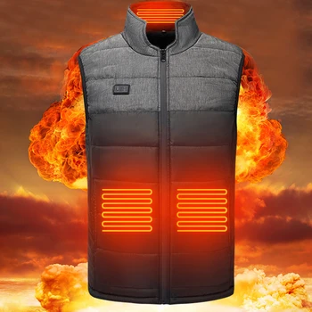 

2020 Men Women Outdoor USB Heating Vest Jacket Autumn Winter Warm Electric Thermal Clothing Waistcoat Vest For Sports Hiking