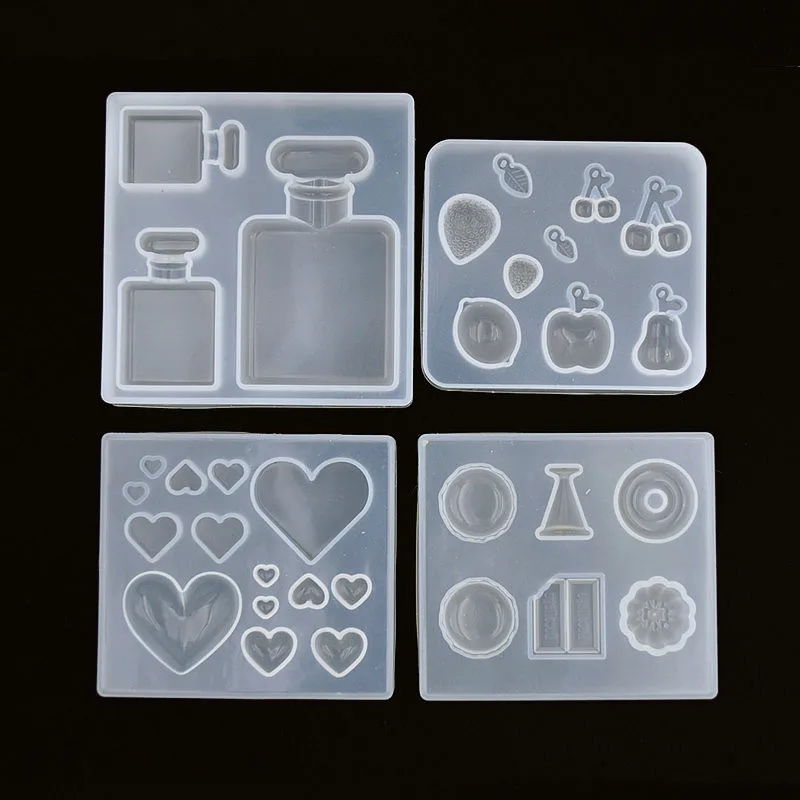 Resin Casting Silicone Mold 3D Heart Jewelry Making Mould Dried Flower Craft