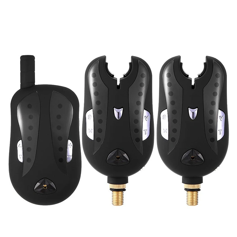 

ABZB-Fishing Bite Alarm Set 2 Alarms + 1 Receiver Wireless Digital Fishing Bite Alarm Fishing Receiver Kit With Portable Case