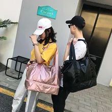 Металлический цвет, фитнес-сумка, спортивная, сухая, влажная, Спортивная, тренировочная сумка с обувью, отсек для спортзала, дорожные сумки, женская сумка для йоги