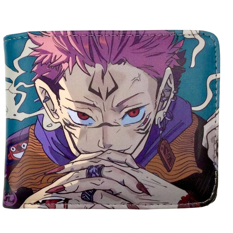 Alta calidad Popular de Anime Jujutsu Kaisen cartera para tarjetas y monedas para los hombres las mujeres bolso