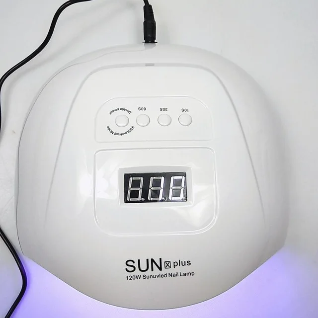White SUNX Plus 120 Вт УФ светодиодная лампа для сушки ногтей быстрая отверждение гель-светильник лампа для маникюра для всех видов геля с таймером и умным датчиком - Цвет: White