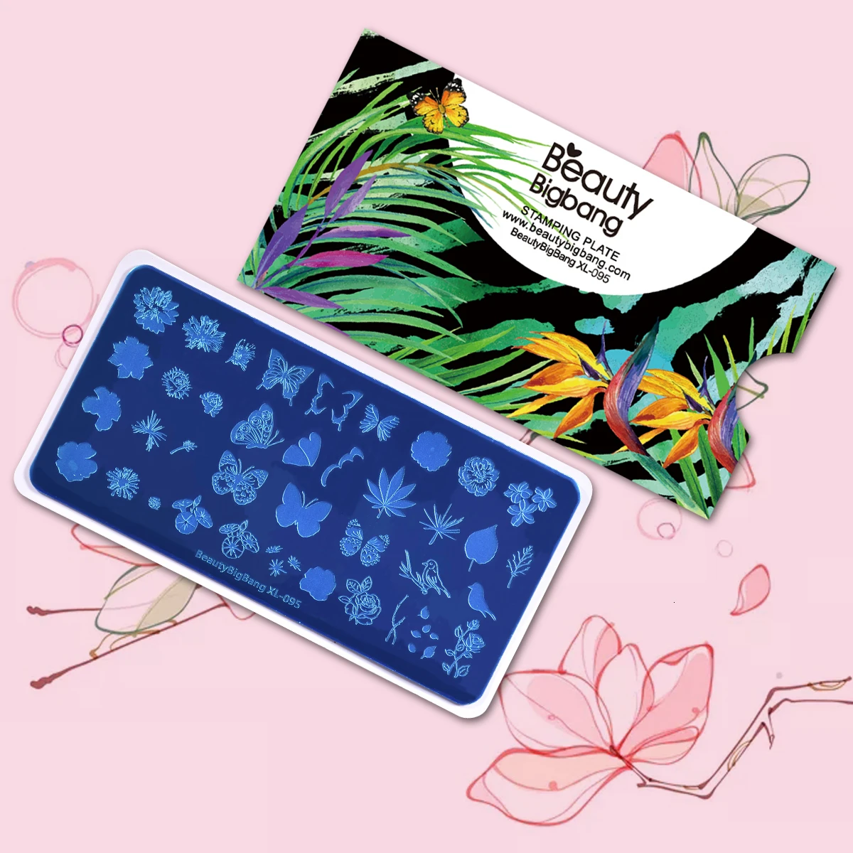 BeautyBigBang штамповочные пластины для ногтей цветок бабочка птица природа тематическое изображение из нержавеющей стали трафарет шаблон для стемпинга для нейл-арта