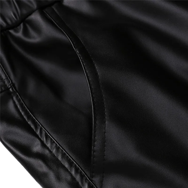 Men Pants Leather Tactical Pants Simple New Casual Handsome Solid Color Trousers pantalones Cargo Pants Men Streetwear HOT SALE