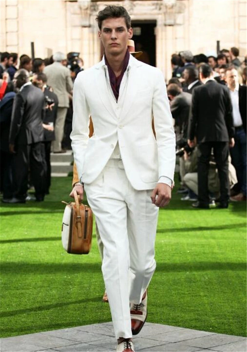 white prom dress and tux