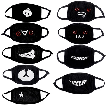 

10Pcs Fashion Cute Cotton Mask Cartoon Expression Mouth Masks