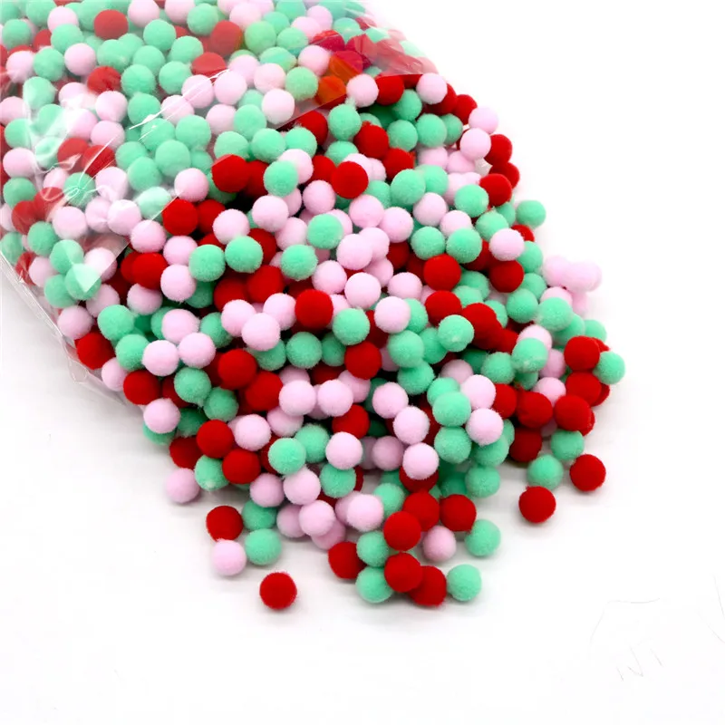 

2000Pcs 8mm Mini Fluffy Soft Pom Poms Pompoms Ball Handmade Kids Toys Wedding Decor DIY Sewing Craft Supplies