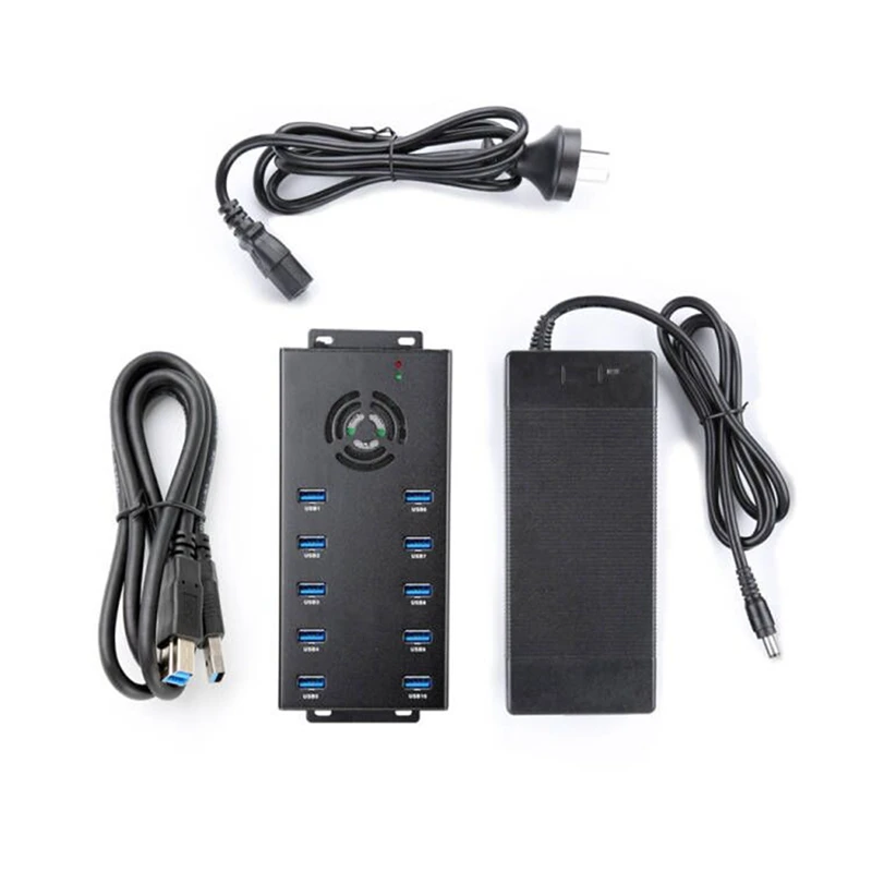 10 Port Usb 3.0 Splitter 2.1A High Current High Speed Transmission