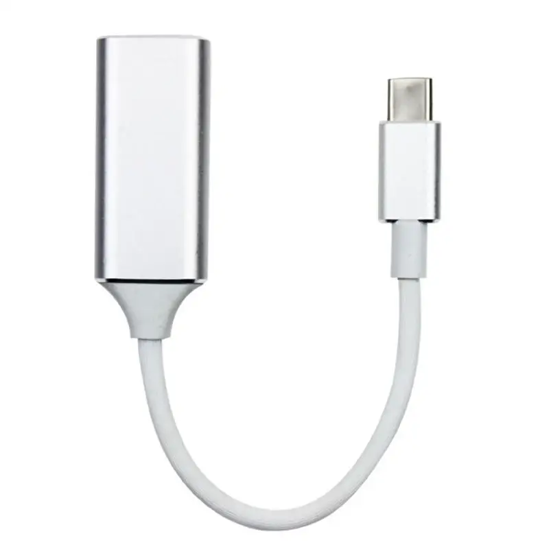 Серебристый Usb type C к HDMI адаптер удобный алюминий сплав 4K 2K 30Hz HDMI экранный преобразователь - Цвет: Серебристый