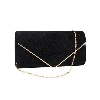 

Women's clutch evening handbag 2020 elegant sequined crossbody phone bag Ladies Simple Fashion day Clutch dinner bag with chain