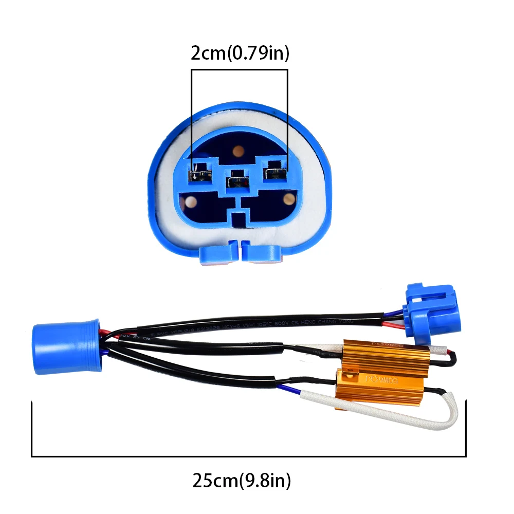 YUNPICAR 9007 HB5 50 Вт 6 Ом светодиодный РЕЗИСТОРЫ НАГРУЗКИ жгут проводки для автомобиля Светодиодный дневной ходовой свет противотуманная фара Свет ошибка Canceller