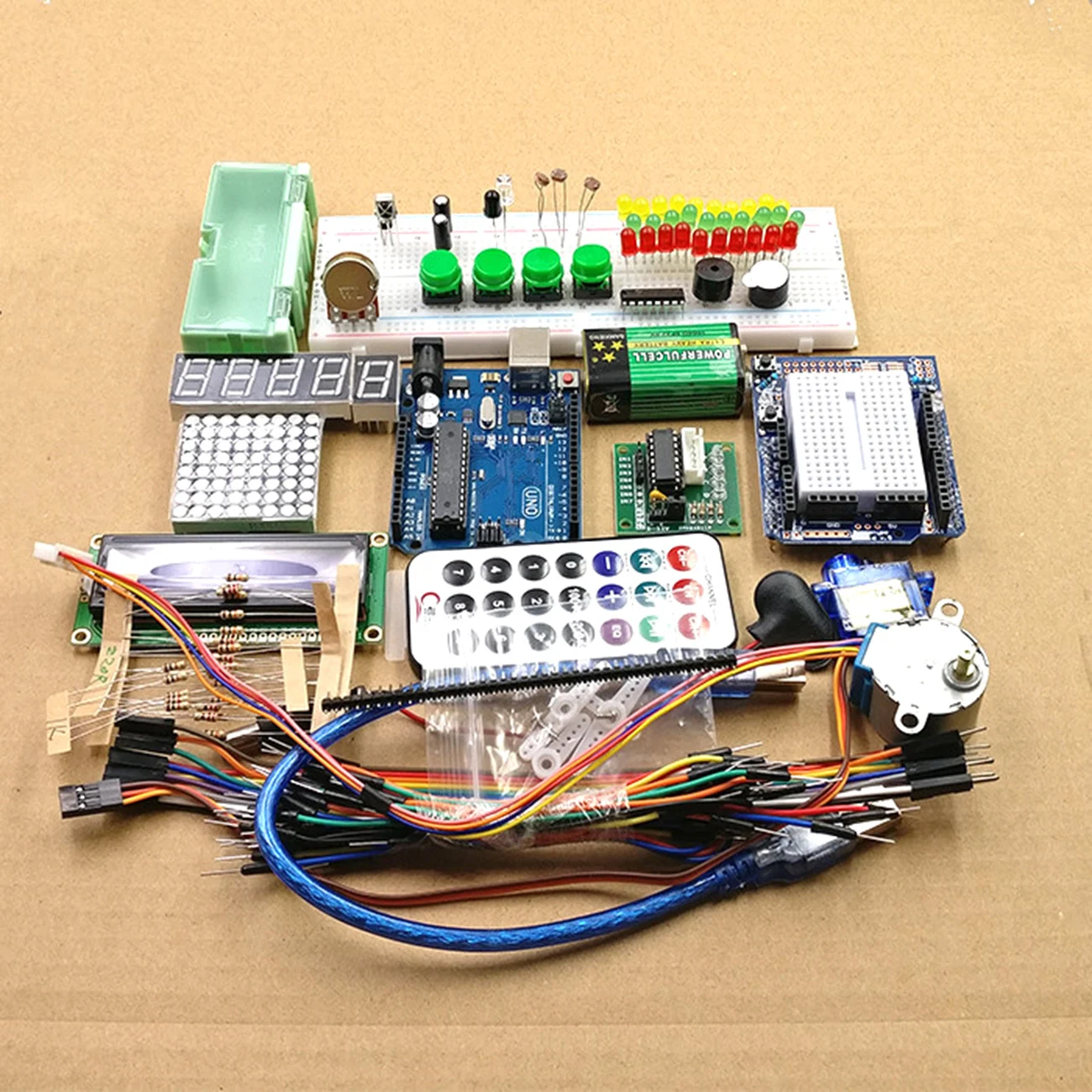 Интеллектуальная электроника UNO R3 шаговый двигатель/сервопривод/1602 ЖК