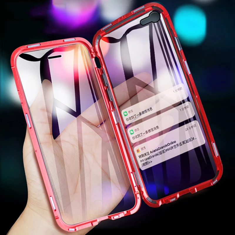 

360 magnetic adsorption Front+Back Tempered glass case on the for Apple Iphone X XR 11 Pro Max 6 S 6S 7 8 Plus 6plus 7plus 8plus