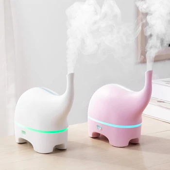 Funny Elephant DC5V USB Aroma Diffuser Ultrasonic Essential Oil Diffuser Color LED Humidificador Portable Air Humidifier