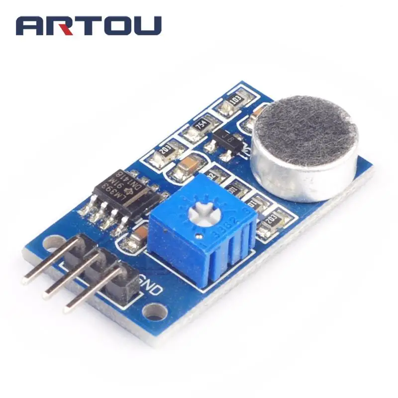 Микрофонный модуль датчика обнаружения звука для умного автомобиля|sensor module|sound