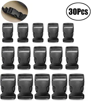 

Lvcky 30 PCS Contoured Side Release Plastic for Paracord Bracelets,Dog Collar,Webbing,Bushcraft,Backpack Accessories,Tent