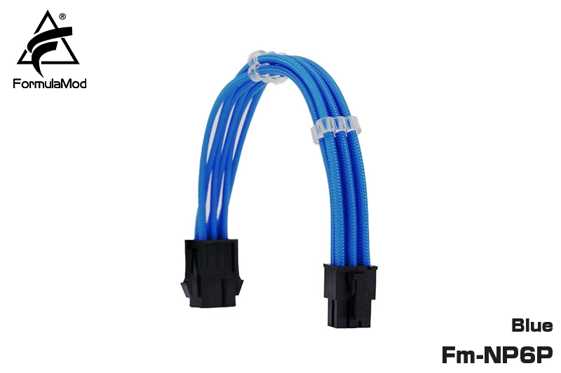 thumbnail image 1 of FormulaMod Fm-NP6P PCI-E 6Pin Power Extension Cable For Motherboard/GPU 6 Pin 18AWG Solid Color Extension Cables With Cable Comb, 1 of 5