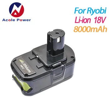 

18V 8000mAh Li-ion Rechargeable Battery for Ryobi 18V cordless Power Tool BPL1820 P108 P109 P106 P105 P104 P103 RB18L50 RB18L40