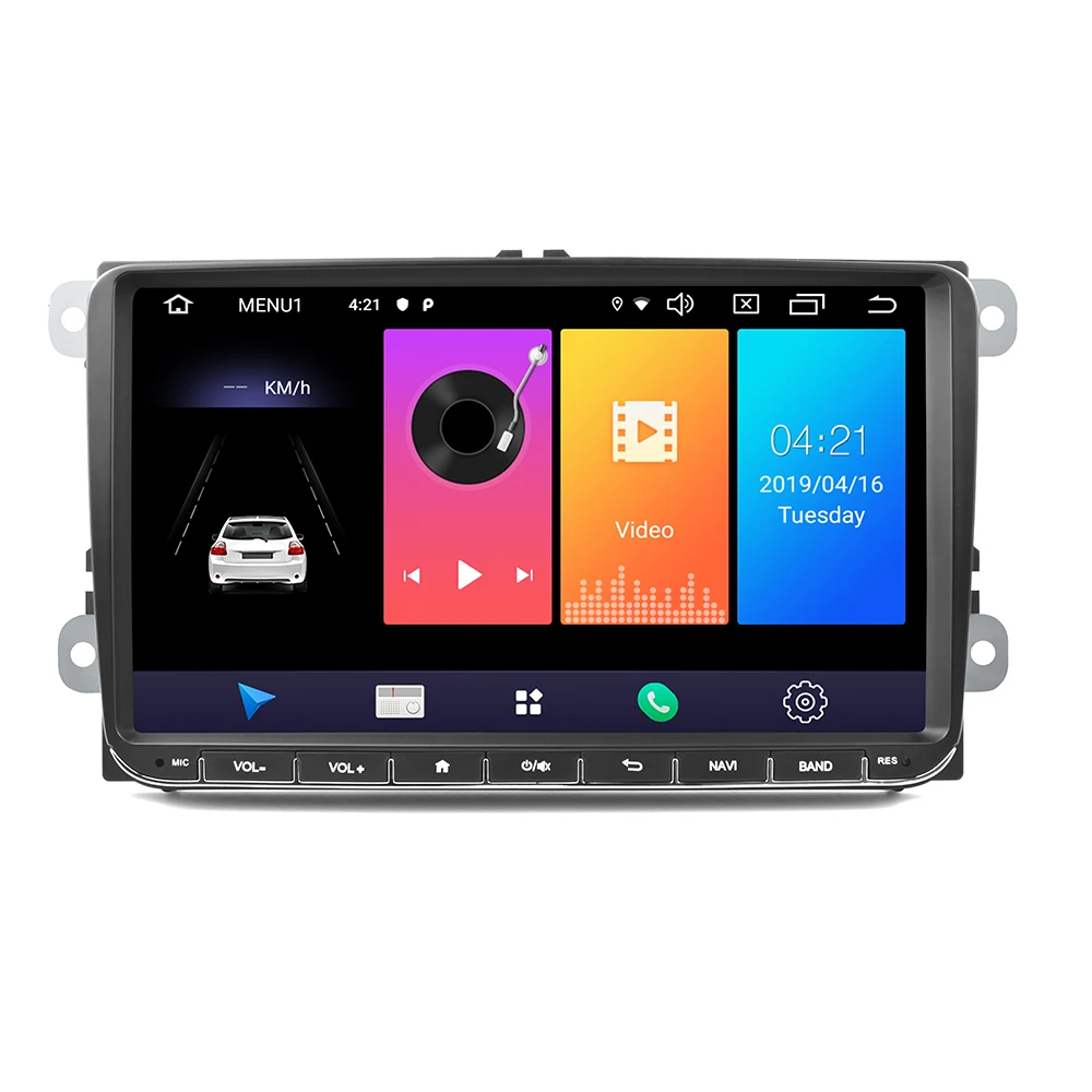 Hikity Android 9,0 Автомобильный мультимедийный плеер 2 Din RDS автомобильный Радио Стерео " gps навигация Wifi fm-плеер для VW Passat Golf MK5 автомобилей