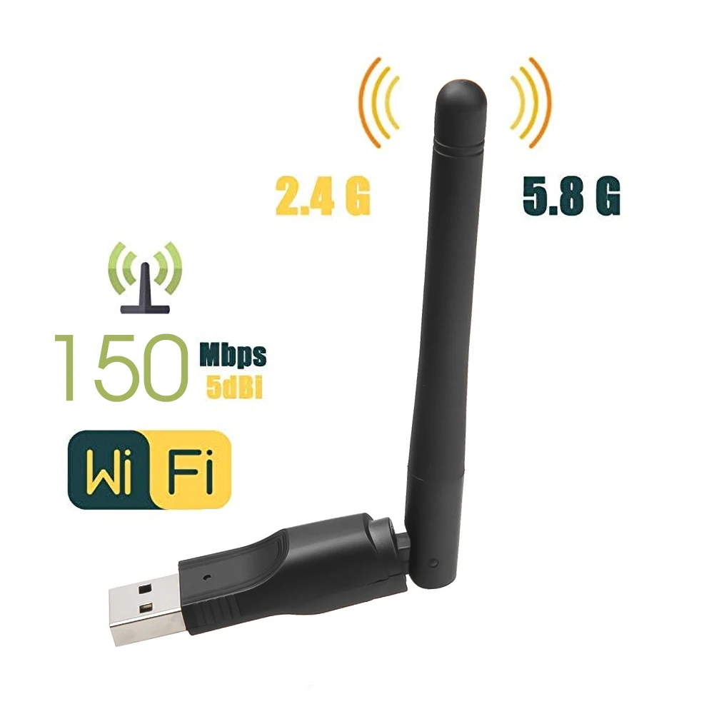 USB 2.0 WiFi Wireless Network Card 150M 802.11 b/g/n LAN Adapter with rotatable Antenna For Laptop PC Mini Wi-fi Dongle Kebidu memory card usb multiport adapter usb video capture card