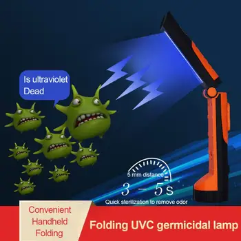 

New Portable UV Disinfection Light UVC Ozone UV Strong Sterilization Remove Smell Car Home Germicidal Lamp Sterilize Light