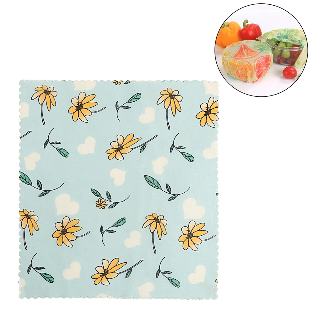 Reusable Beeswax Cloth Food Fresh Keeping Wrap Lid Cover Vacuum Food Wrap Beeswax Cloth Kitchen Tools