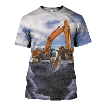 

Tessffel Excavator Worker NewFashion Tracksuit Funny Unisex Casual 3DPrint Men/Women Summer T-shirt Short sleeve Man's Top A-4