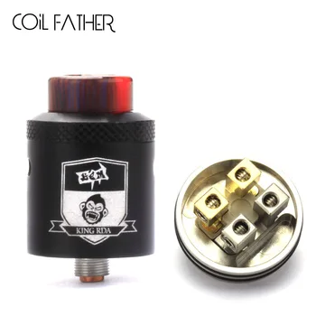 

Coil Father King RDA Atomizer 24mm Diameter 810 Thread Adjustable Airflow with BF Squonk Pin Tank For E Cigarette Hookah Box Mod