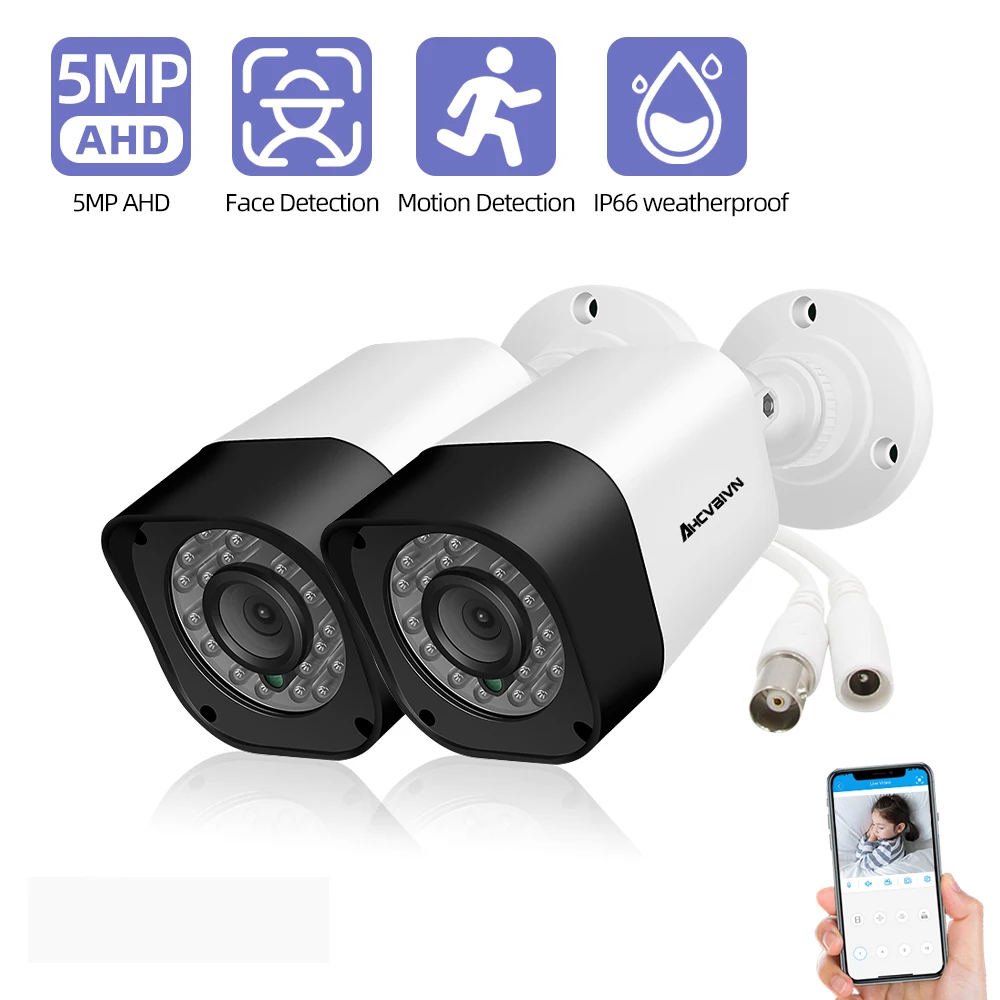Wired CCTV Analog Camera 5MP Outdoor Night Vision Video Surveillance Security BNC 2MP 1MP 1080P for AHD DVR System | Безопасность и