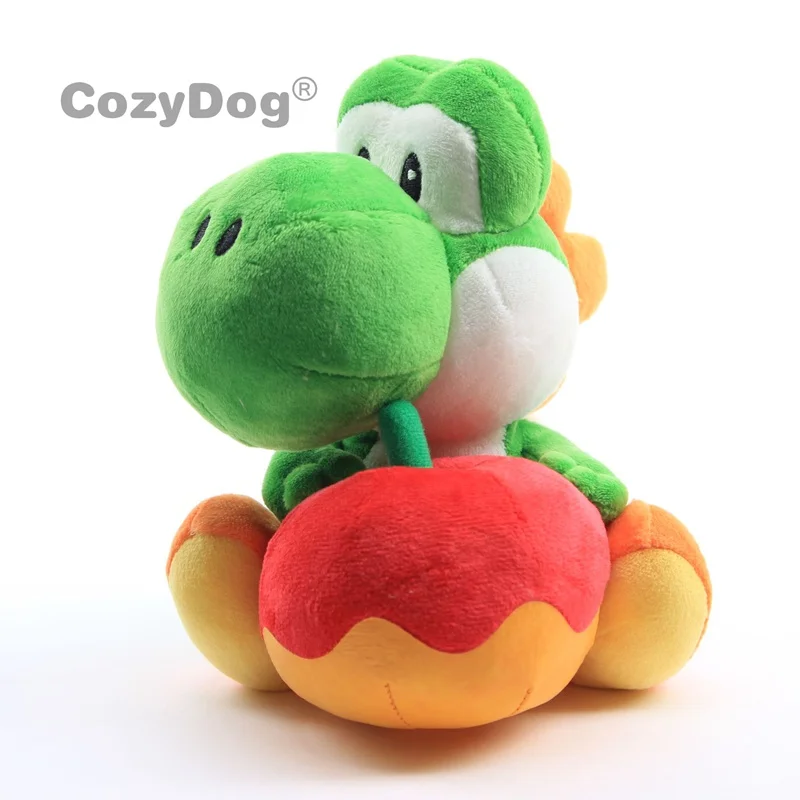 20 см kawaii Yoshi плюшевые куклы игрушки аниме Марио серии Yoshi с яблоком Куклы Дети Девочка Дети Рождественский подарок на день рождения