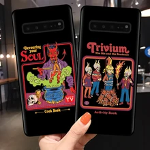 Funda de teléfono para Samsung S8 S9 S10 S11 Plus Lite S10E S11E divertido Halloween Satán Vintage Let's Summon Demons suave cubierta de TPU